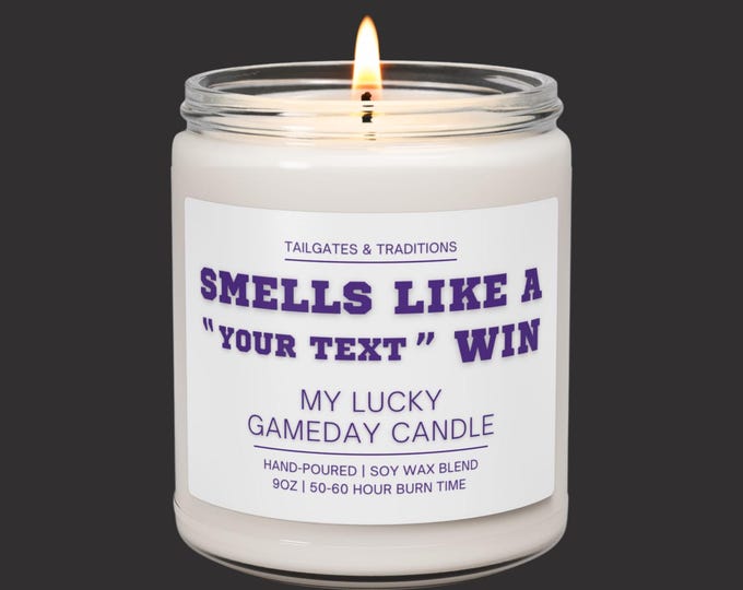 Customizable Gameday Candle | Personalized Smells Like A Team Win