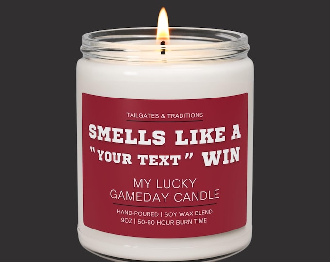 Funny Baseball Candle | Smells Like A Personalized Win | Custom Team Gift | Fan Decor