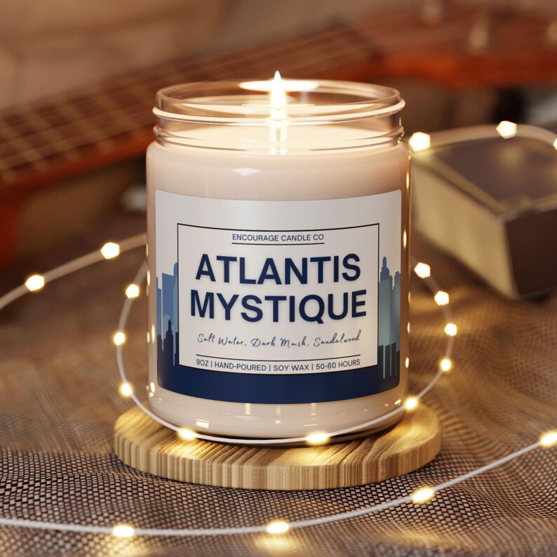 Nautical Candle Scent Saltwater and Sandalwood Fragrance Ocean Themed