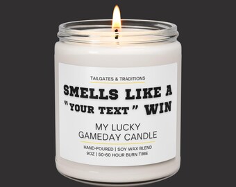 Personalized Sports Candle | Smells Like A Custom Win | Funny Team Gift | Game Day Candle