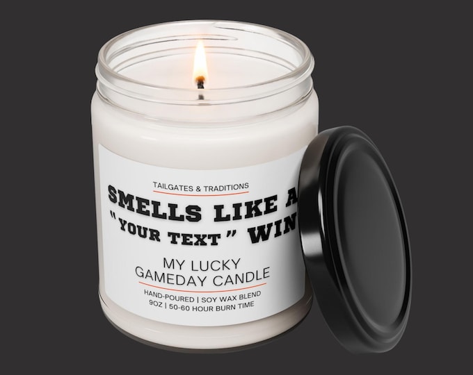 Personalized Gameday Candle: Lucky Sports Gift