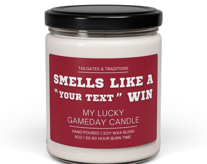 Personalized Gameday Candle: Lucky Sports Gift
