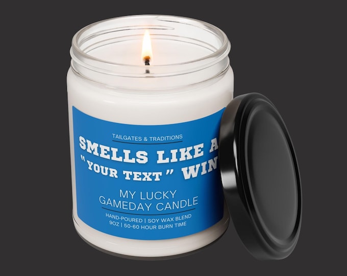 Personalized Gameday Candle: Lucky Sports Gift