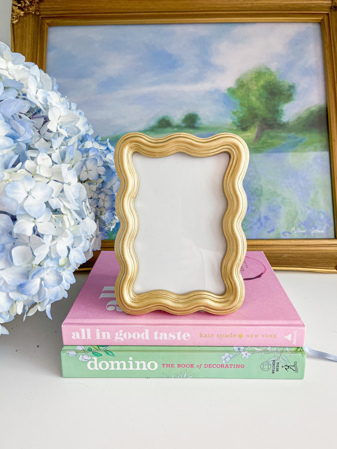 Aerin Wave Style Gold Scalloped Picture Frame Chinoiserie Etsy