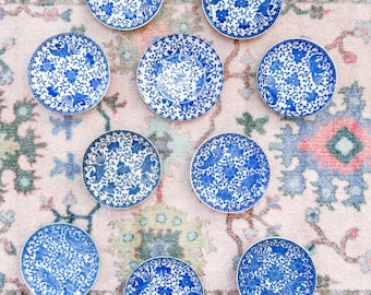 Vintage 5.5” Blue Phoenix Blue and White Decorative Plate | Chinoiserie Chic Home Decor | GrandMillennial | Tablescape, Blue & White China