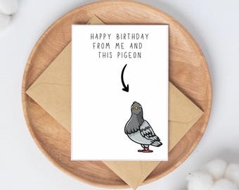 Happy Birthday to Coo Funky Pigeon Birthday Card Handmade A6 Recyclable ...