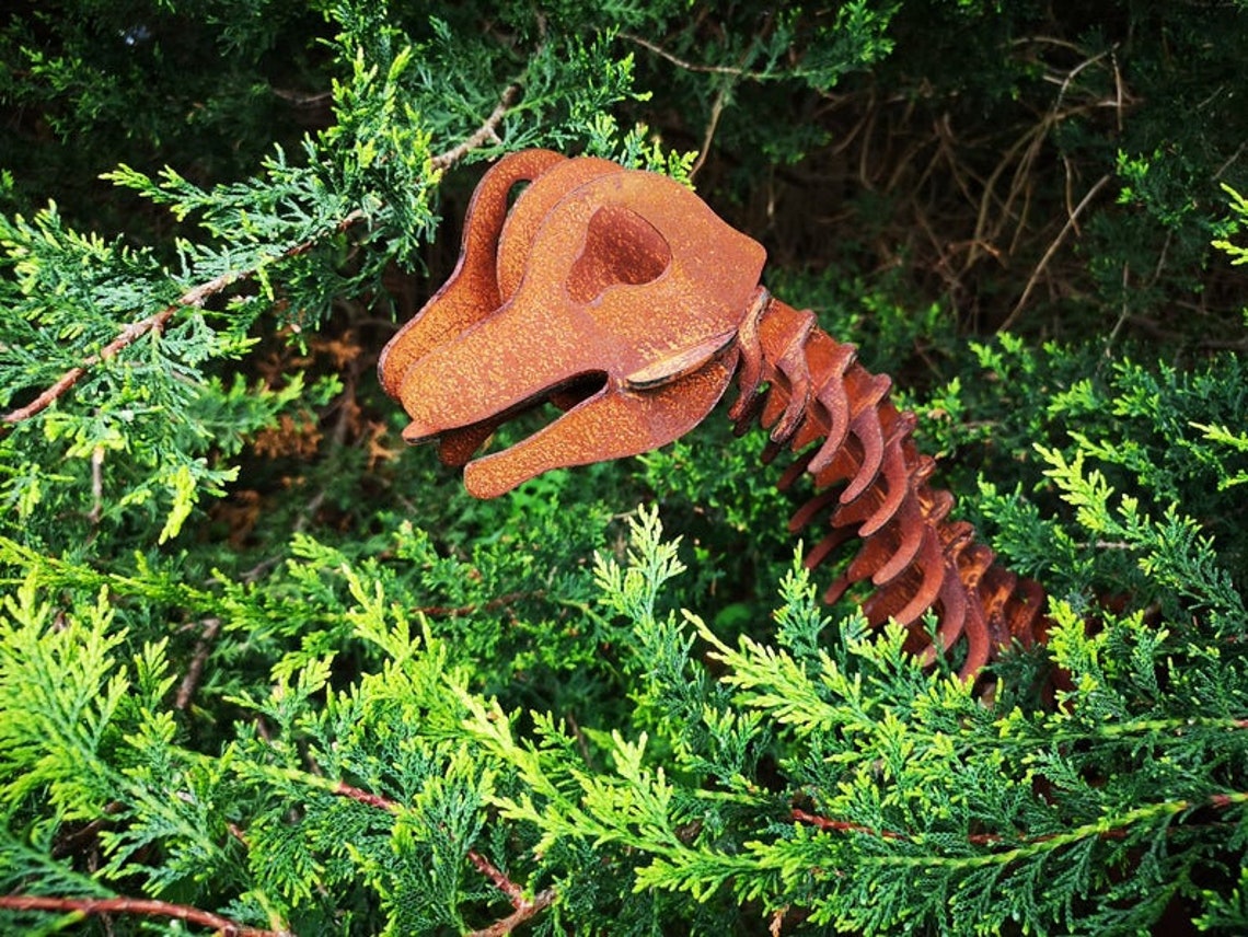 3D Brachiosaurus Garden Ornaments Rusty Metal Dinosaur Etsy