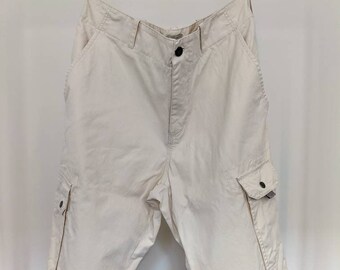 Vintage Calvin Klein cream Capri trousers - UK12