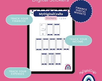 Financial Planning Widgets | Financial Planner Stickers | Financial Planner Inserts | GoodNotes Sticker Collection | PNG Files