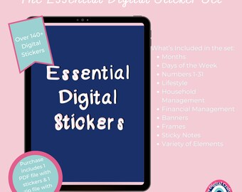 Essential Digital Stickers - The Everyday Planner Edition - GoodNotes Stickers - Pre-Cropped Digital Stickers