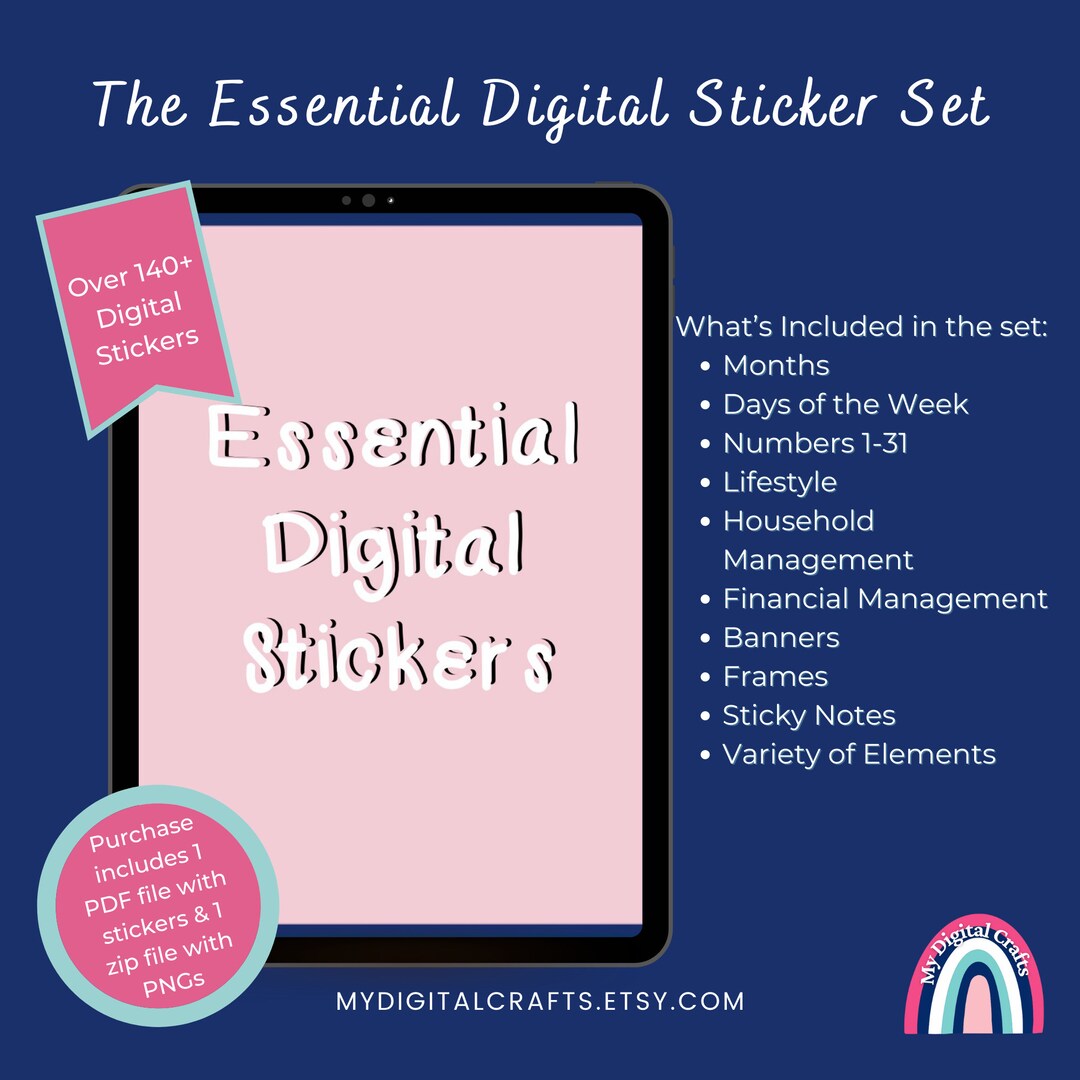 Essential Digital Stickers - the Everyday Planner Edition - Goodnotes ...