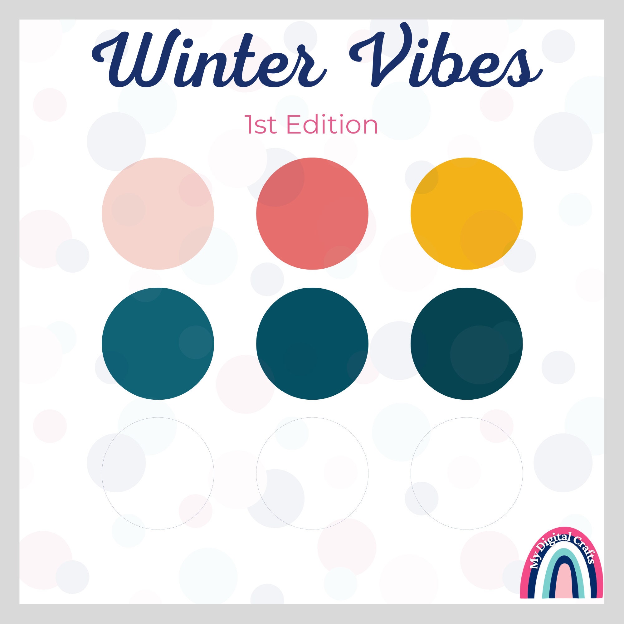 Paleta de colores para Procreate | Muestras Winter Vibes | Tonos cálidos, brillantes y acogedores curados