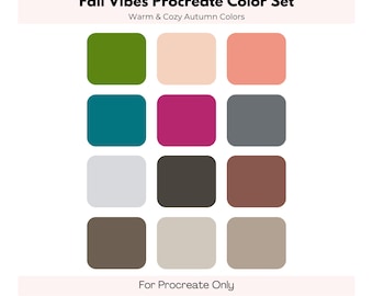 Fall Vibes Procreate Color Set | Warm & Cozy Autumn Colors