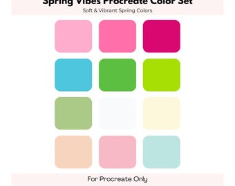 Spring Vibes Procreate Color Set | Soft & Vibrant Colors