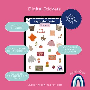 Fall Digital Stickers | Autumn Season | GoodNotes Stickers | iPad Planner