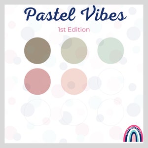 Procreate Color Palette | Color Swatches | Pastel Vibes Collection | Soft, Light, Pale Colors