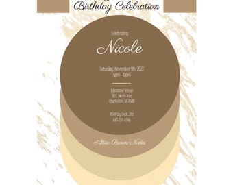 Nude Birthday Invitation - Etsy Canada