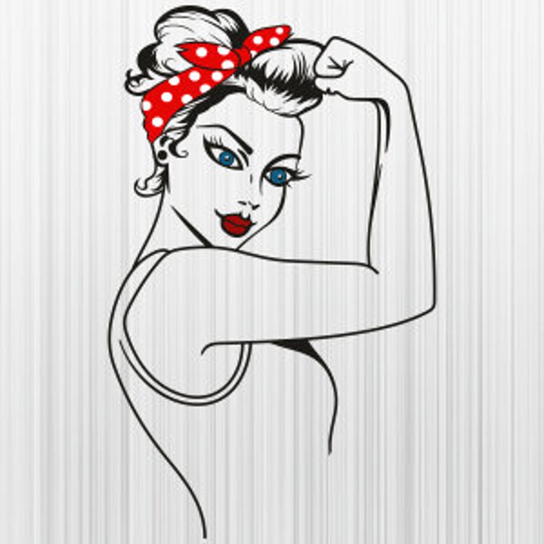 Rosie the Riveter Girl Bow Svg, Rosie Bow Png, Rosie the Riveter Vector ...