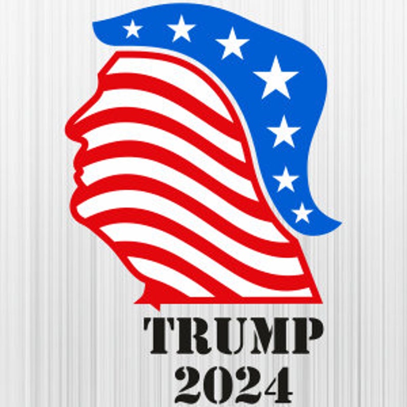 Trump 2024 Head Svg, Trump 2024 Face Png, Trum Again 2024 Vector File