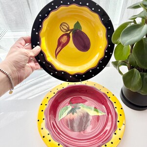 Set of 2 Laurie Gates Ware Collection Ceramic Serving Pasta Salad Plate Platter 10 Inch
