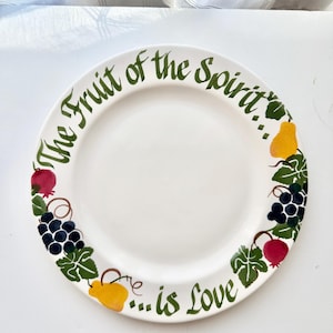 Vintage Chaparral Plate: The Fruit of the Spirit is Love, Made in USA Home Decor