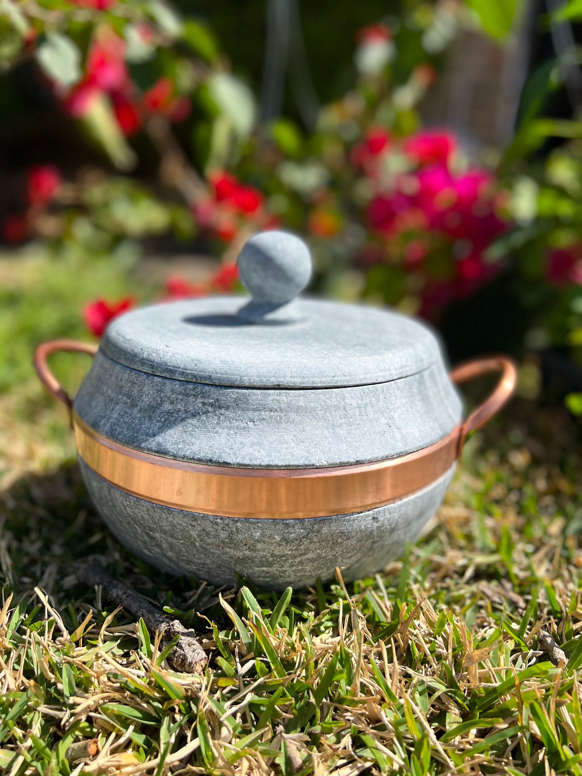 Ttukbaegi Pot with Lid 뚝배기 Korean Pot Ramen Pot Stone Clay Pots for Cooking Korean Pot Ceramic Cooking Pot Korean Stone Pot Korean Bowl Onggi Kimchi