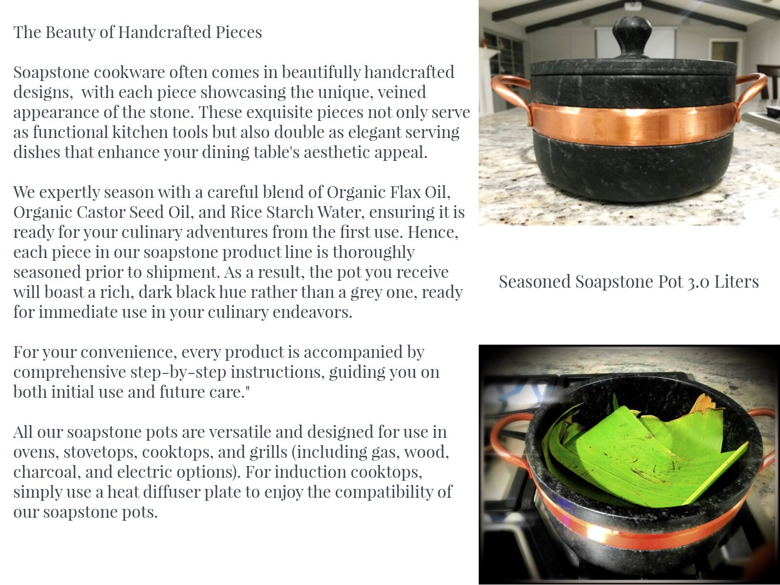 Unseasoned soapstone cookware was - Essential Traditions