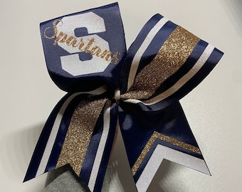 Striped Cheer Bow