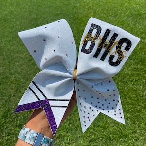 Half Rhinestone Cheer Bow