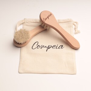 100% Natural Horsehair Facial Brush • Facial Dry Brush • Cleansing + Exfoliating • Eco Friendly Skin Care Routine
