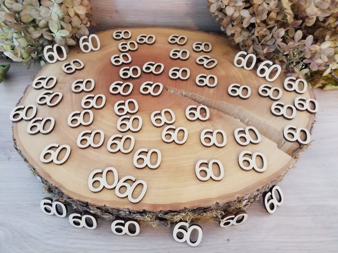 Konfetti „60“ Aus Folie – 14 G, Bunt, Für 60. Geburtstag & Partys