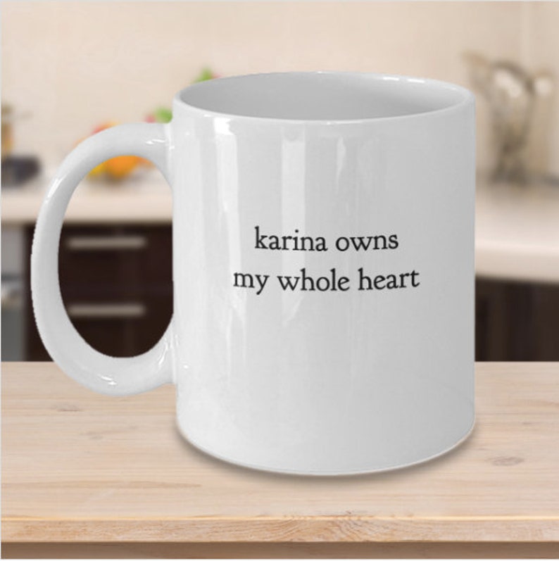 Karina mug Karina owns my whole heart Aespa mug image 3
