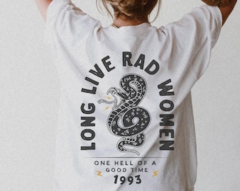 Long Live Rad Women Graphic Tee - Comfort Colors Vintage Style Shirt