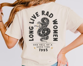 T-shirt Long Live Rad Women à motif serpent | T-shirt court et carré