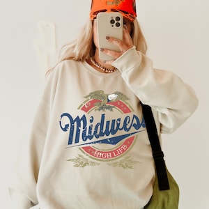 Midwest Crewneck Sweatshirt Vintage Style Retro Comfy Sweatshirt