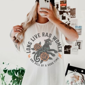 Long Live Rad Women Tee Comfort Colors Graphic Tshirt Vintage Style Panther Tee