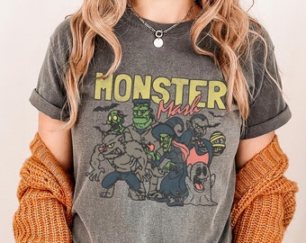 Monster Mash Halloween Shirt: Comfort Colors Retro Graphic Tee