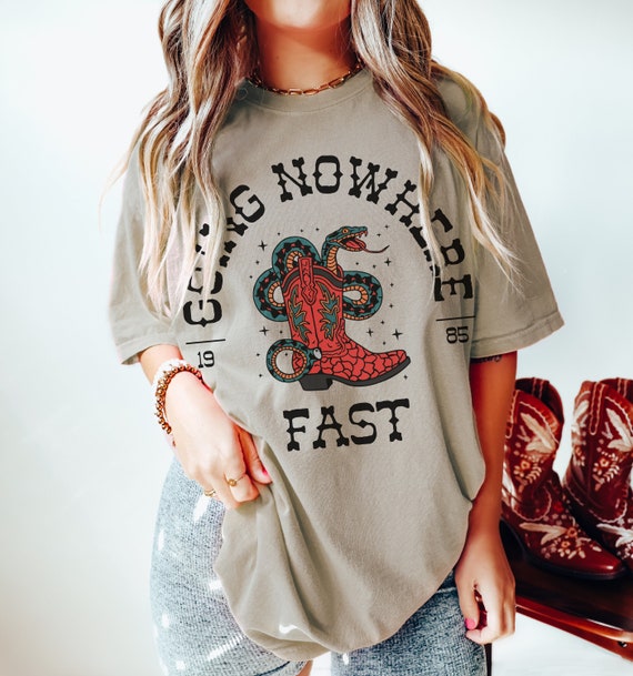 Vintage Western Graphic Tee: Comfort Colors Tattoo Style Shirt