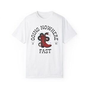 Camiseta con gráfico vintage del oeste: Camisa estilo tatuaje con colores cómodos White