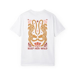 Keep Her Wild Tee: Comfort Colors Vintage Graphic T-Shirt White