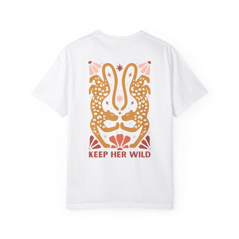 Keep Her Wild Tee: Comfort Colors Vintage Graphic T-Shirt White