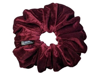 GRANDE Scrunchies in velluto color vino Merlot // Accessori per capelli rosso scuro, elastico per capelli fatto a mano XXL oversize, regalo per lei in velluto bordeaux Jumbo