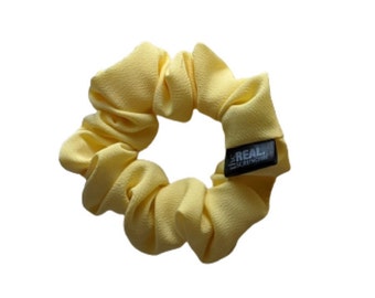 Piccolo elastico per capelli in chiffon color limone, elastico per capelli fatto a mano