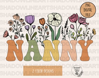 Floral Nanny Png • Nanny Png per sublimazione • Download istantaneo