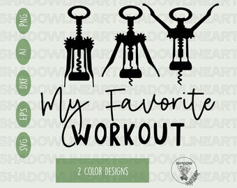 My Favorite Workout Svg • Corkscrew Svg Files For Cricut • Digital Download