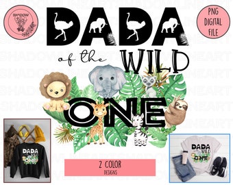 Dada Of The Wild One SVG PNG: Birthday Animal Design (Digital Download)