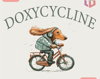 Doxycycline Png Weiner Dog Png For Sublimation Instant Digital Download