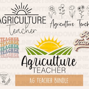 Ag Teacher Svg Bundle • Teacher Svg Files For Cricut • Digital Download