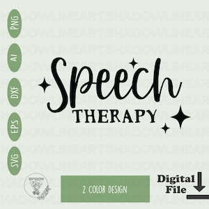 Speech Therapy SVG: SLP Cricut Cut File (Digital Download)