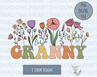 Granny Png • Floral Granny Png For Sublimation • Instant Download